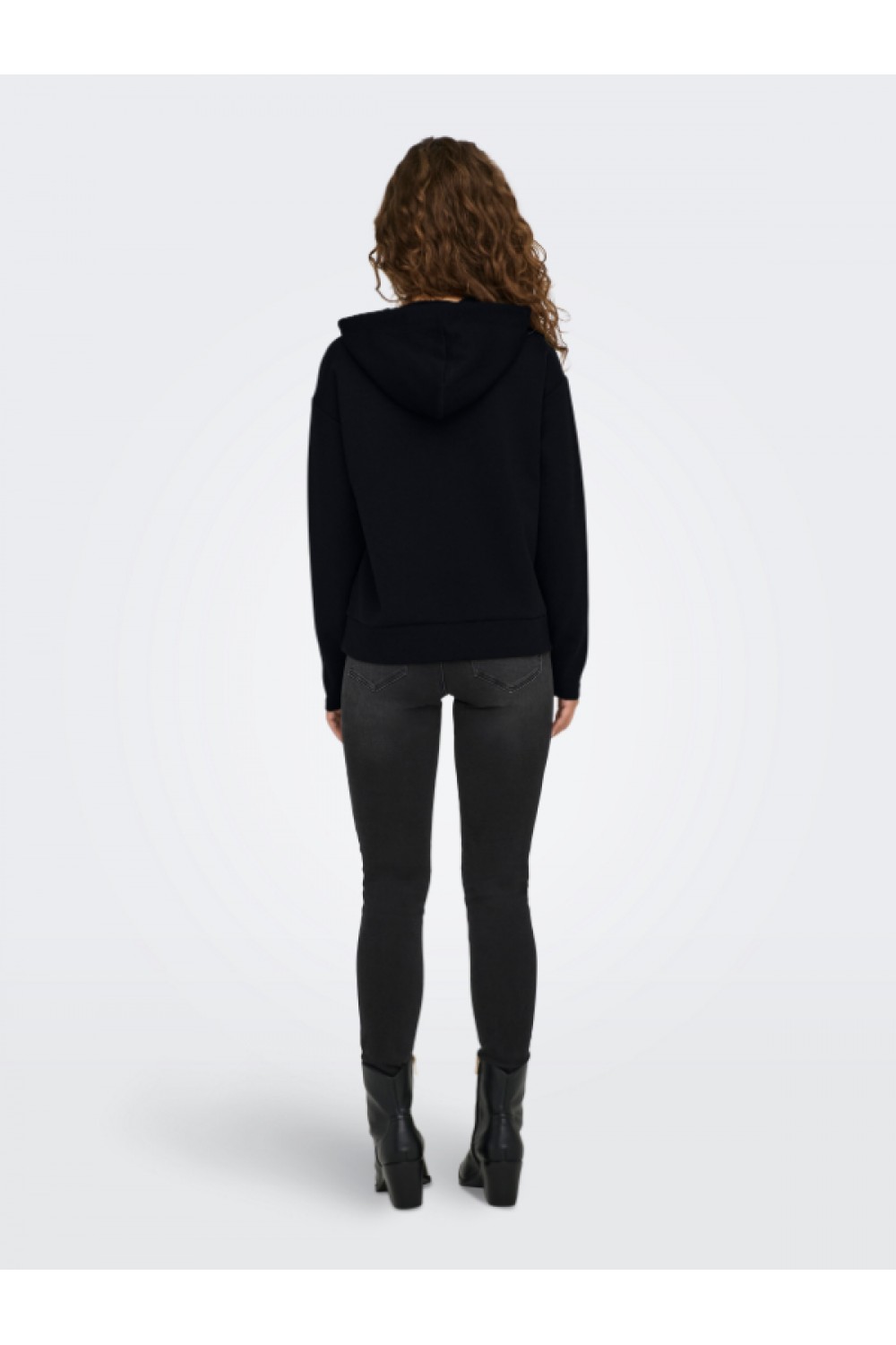 ONLY FANCY L/S HOOD STRING SWT BLACK 15303838