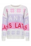 ONLY XMAS HOHO LS PULLOVER KNT CLOUD DANCER 15354974