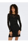 ONLY BLAISE L/S O-NECK DRESS JRS BLACK 15356156