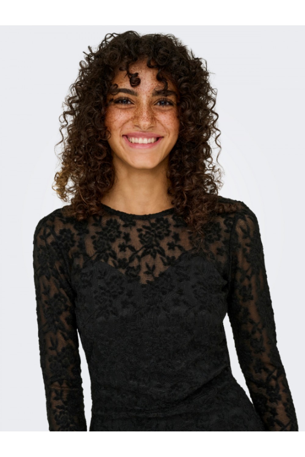 ONLY BLAISE L/S O-NECK DRESS JRS BLACK 15356156