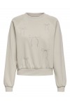 ONLY DAWN CAMA L/S RHINESTONE O-NECK SWT PUMICE STONE 15309055