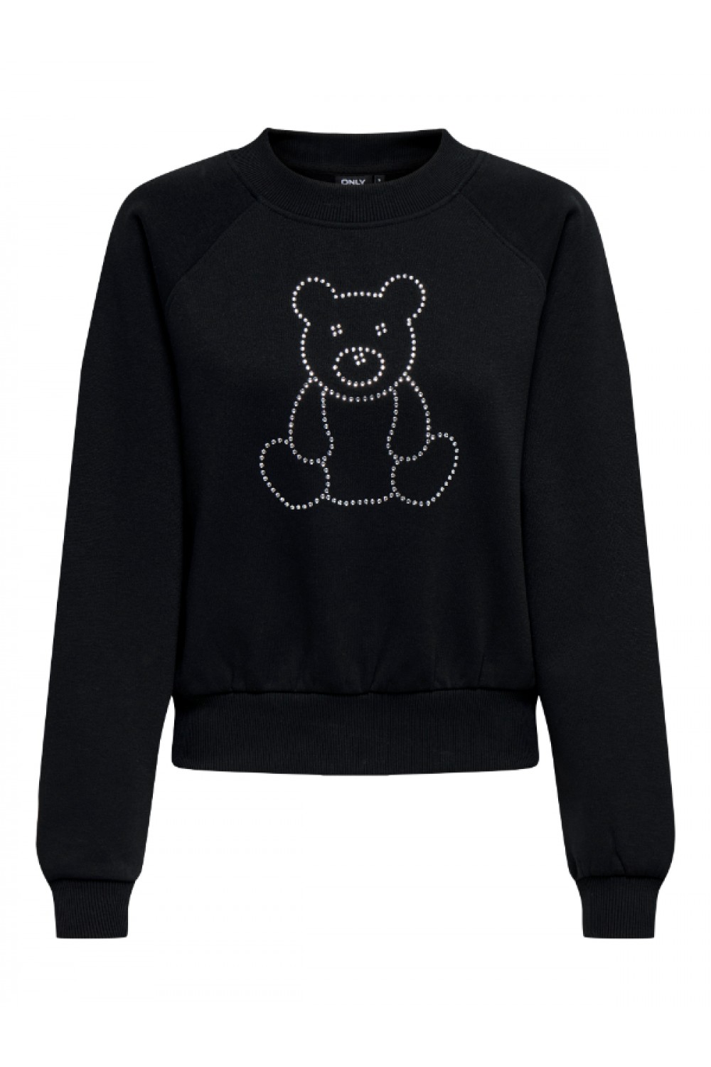 ONLY DAWN CAMA L/S RHINESTONE O-NECK SWT BLACK 15309055