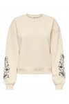 ONLY BROOKLYN L/S EMBROIDERY BOX SWT BIRCH 15355805