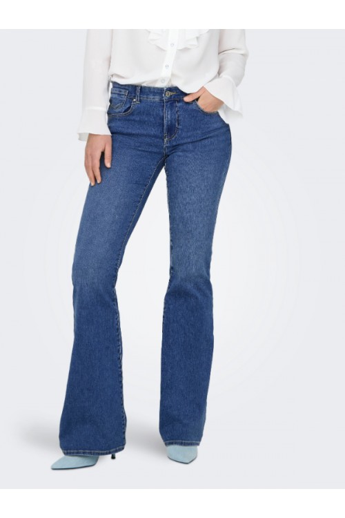 ONLY REESE REG RETRO FLARED DNM BOX BLUE 15309845