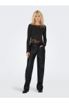 ONLY KIRI HW STR FAUX LEATHER PNT BLACK 15324777