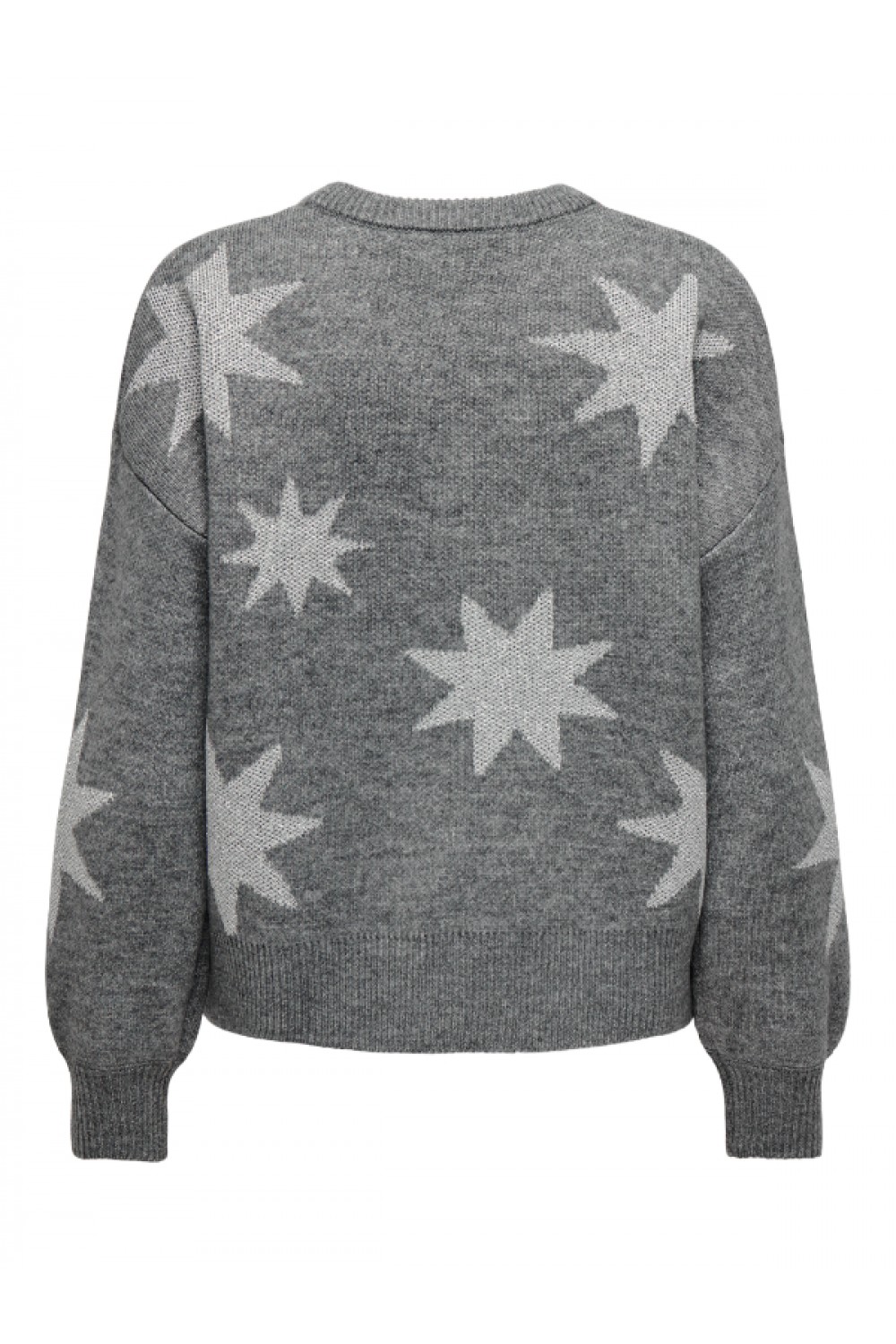 ONLY ROSIE LS O-NECK GLITTER KNT MEDIUM GREY 15328250