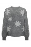ONLY ROSIE LS O-NECK GLITTER KNT MEDIUM GREY 15328250