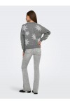 ONLY ROSIE LS O-NECK GLITTER KNT MEDIUM GREY 15328250
