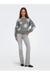 ONLY ROSIE LS O-NECK GLITTER KNT MEDIUM GREY 15328250