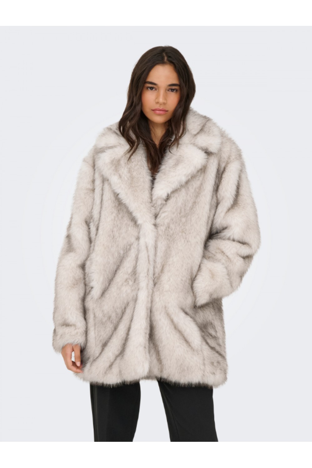 ONLY DAWN LIFE FAUX FUR COAT CC OTW PUMICE STONE 15348976