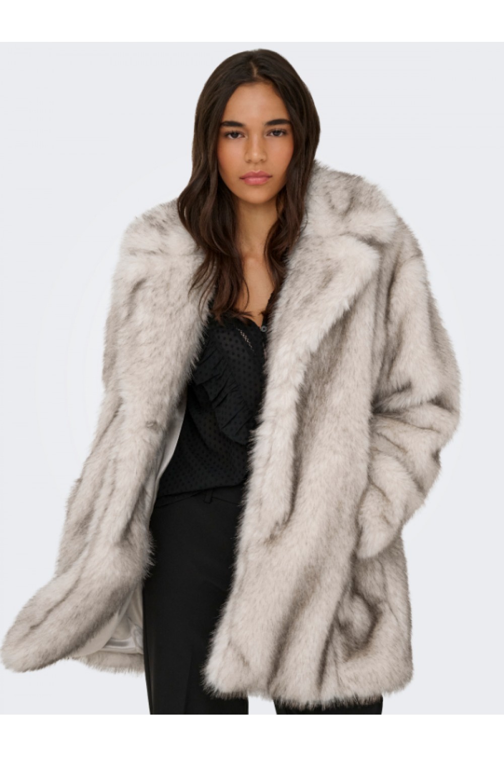 ONLY DAWN LIFE FAUX FUR COAT CC OTW PUMICE STONE 15348976