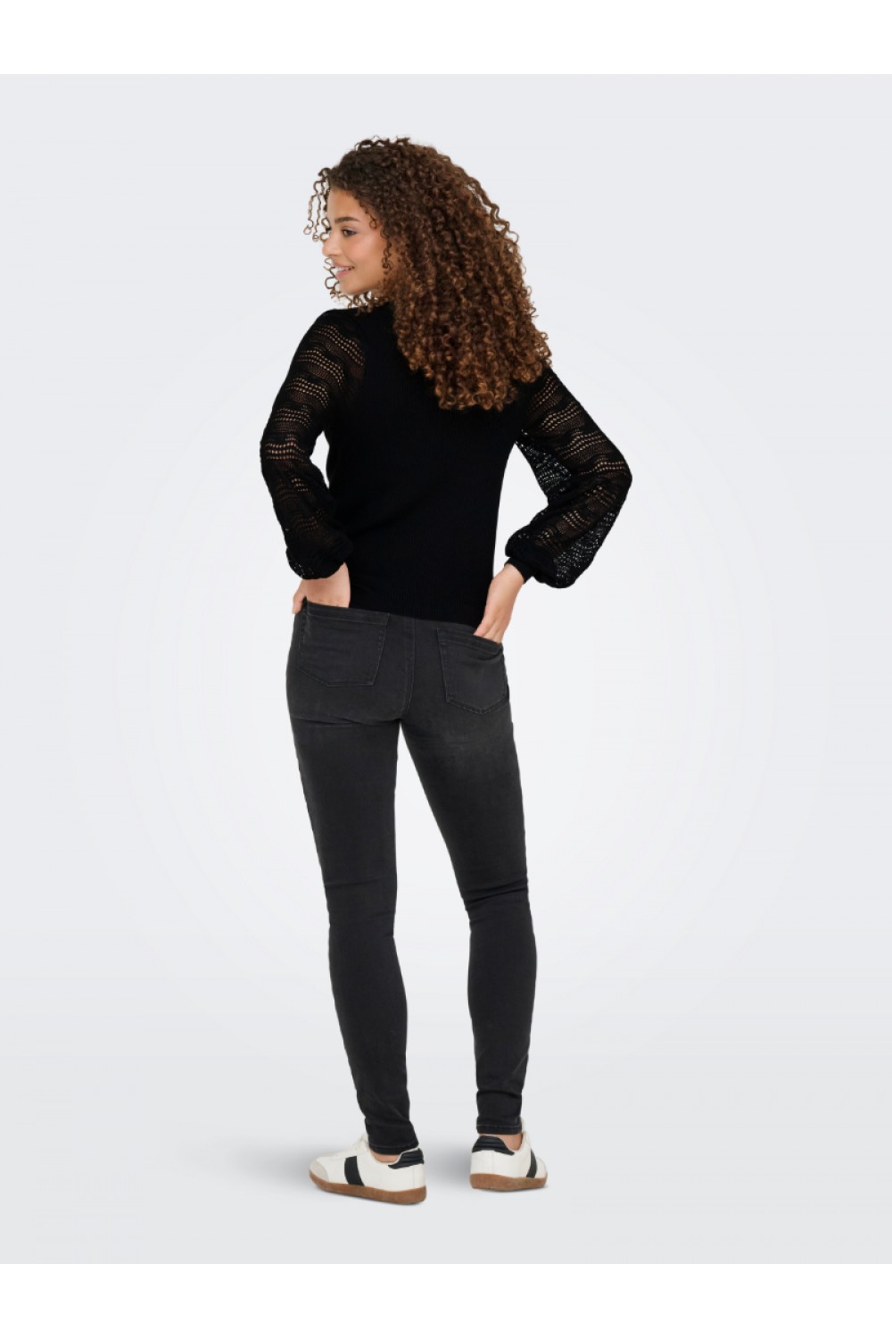 ONLY ANNELINA LS HIGHNECK KNT BLACK 15353133