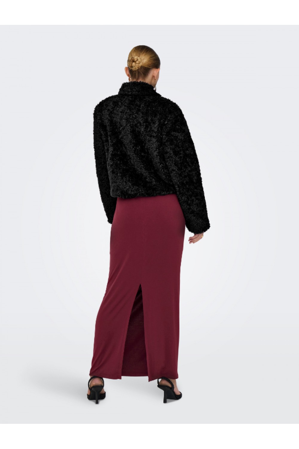 ONLY GINNY SHORT TEDDY JACKET OTW BLACK 15352795