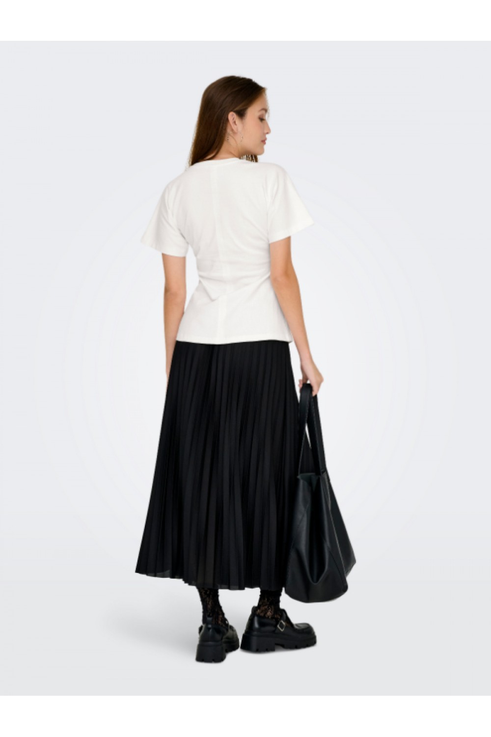 ONLY MARIE LIFE S/S RUCHING TOP JRS NOOS CLOUD DANCER 15365258