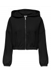 ONLY SCARLETT LIFE LS ZIP HOOD SWT NOOS BLACK 15346449