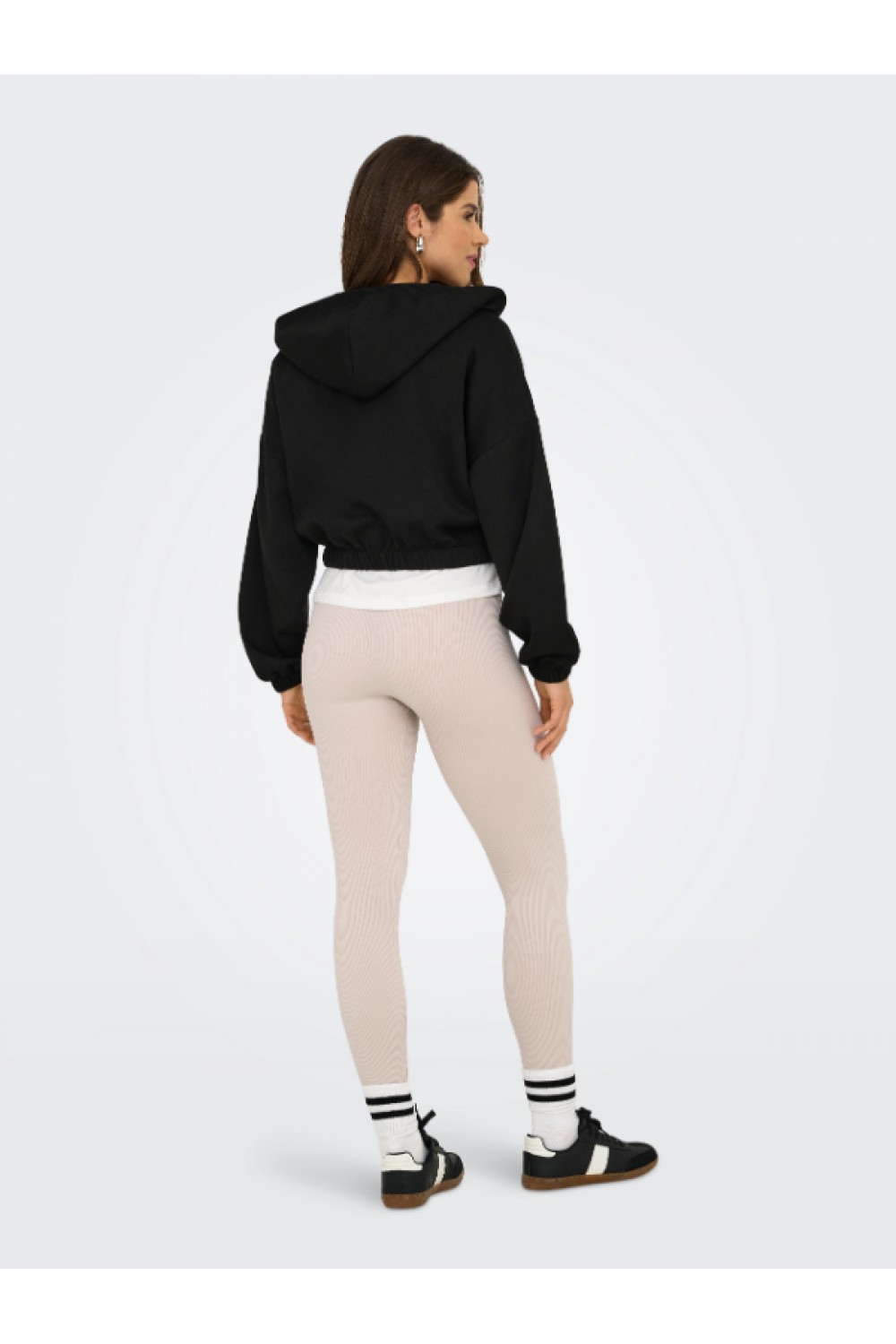 ONLY SCARLETT LIFE LS ZIP HOOD SWT NOOS BLACK 15346449