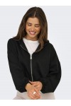ONLY SCARLETT LIFE LS ZIP HOOD SWT NOOS BLACK 15346449