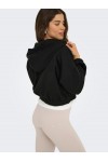 ONLY SCARLETT LIFE LS ZIP HOOD SWT NOOS BLACK 15346449