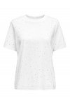 ONLY MONJA S/S STUDS TEE JRS WHITE 15340939