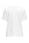 ONLY MONJA S/S STUDS TEE JRS WHITE 15340939