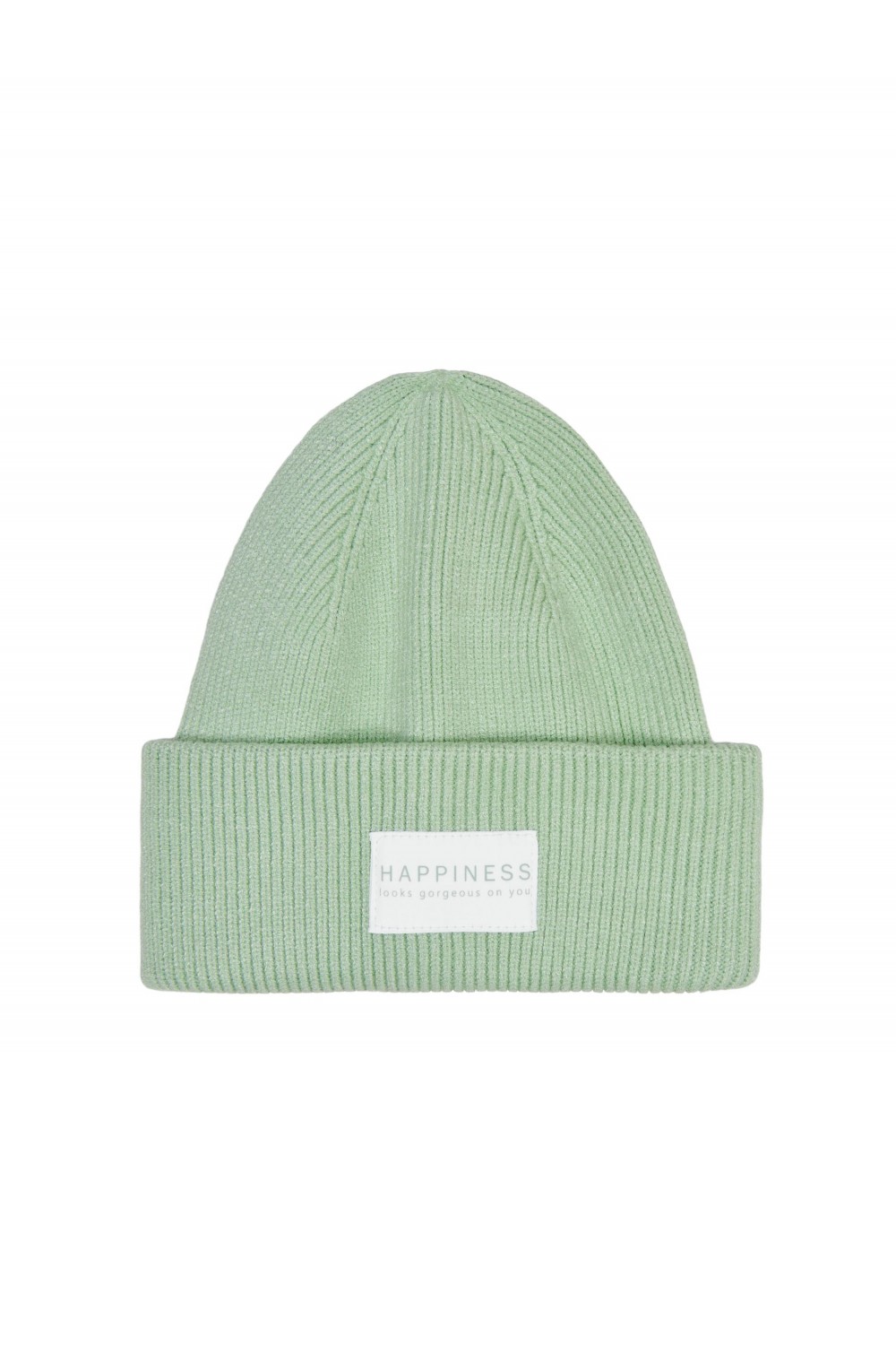 ONLY ALPHA LIFE PATCH RIB BEANIE SILT GREEN 15270026