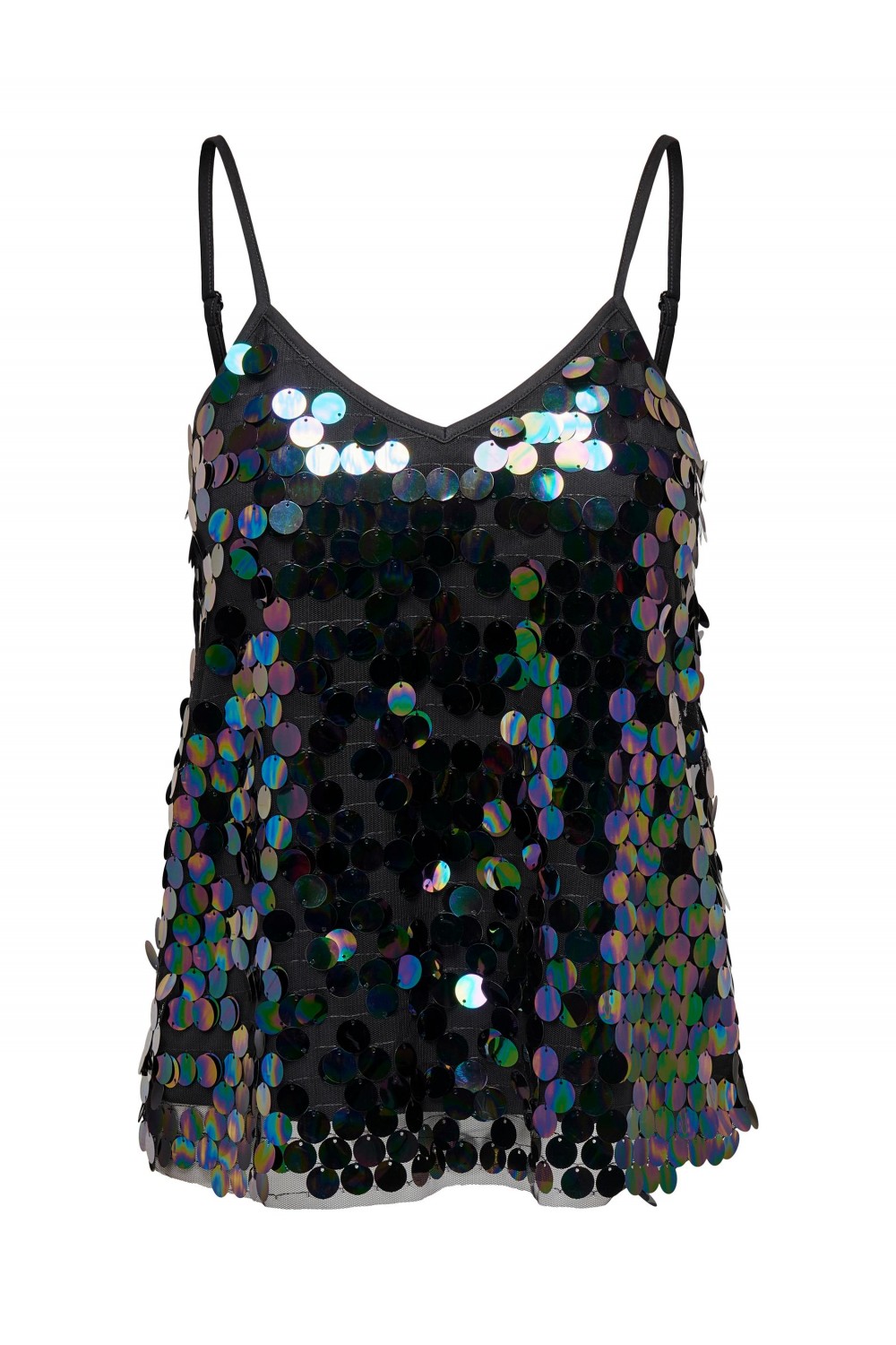 ONLY EMILI S/L SEQUINS TOP JRS BLACK 15279215