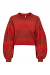 ONLΥ RAIN L/S SHORT PULLOVER CC KNT BURNT ORANGE 15259440