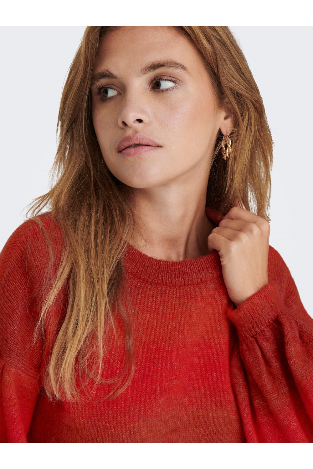 ONLΥ RAIN L/S SHORT PULLOVER CC KNT BURNT ORANGE 15259440