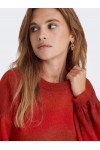 ONLΥ RAIN L/S SHORT PULLOVER CC KNT BURNT ORANGE 15259440