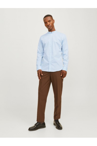 JACK & JONES JOE SHIRT LS PLAIN MAO CASHMERE BLUE 12205921