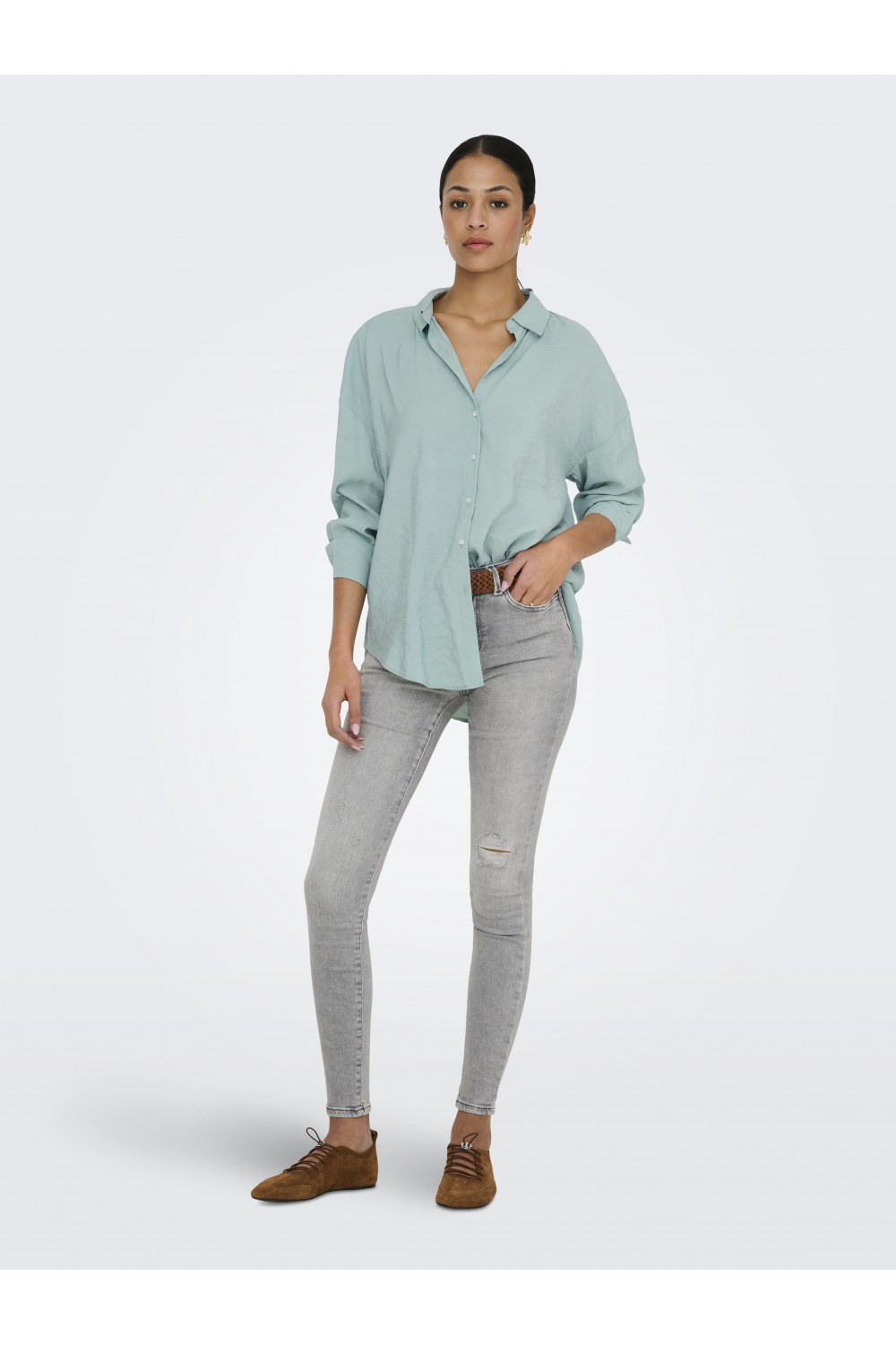 ONLY ZAZIMA L/S LOOSE SHIRT WVN NOOS ETHER 15272523