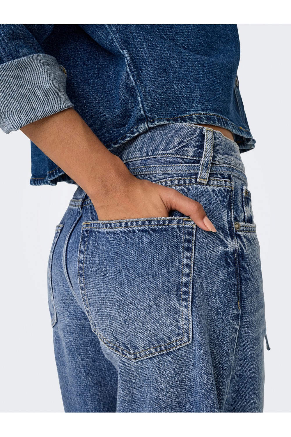 ONLY GIANNA MW STRAIGHT DNM DOT596 NOOS MEDIUM BLUE DENIM 15325796