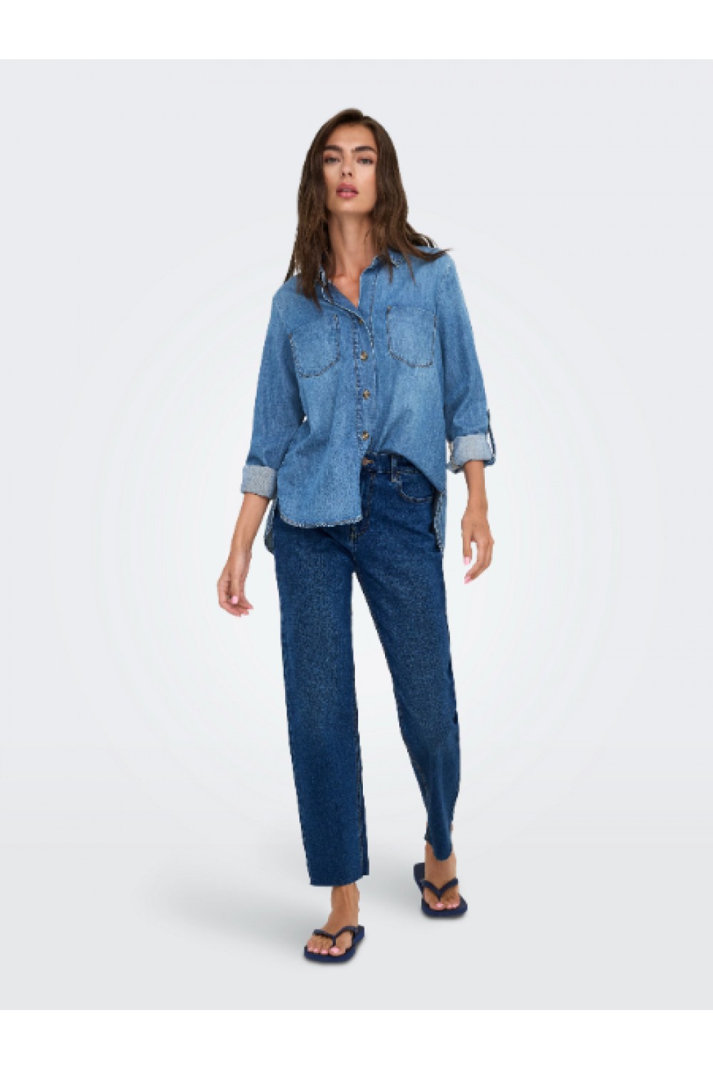 ONLY ASMIN SHIRT L/S DNM AKM NOOS BLUE 15361370