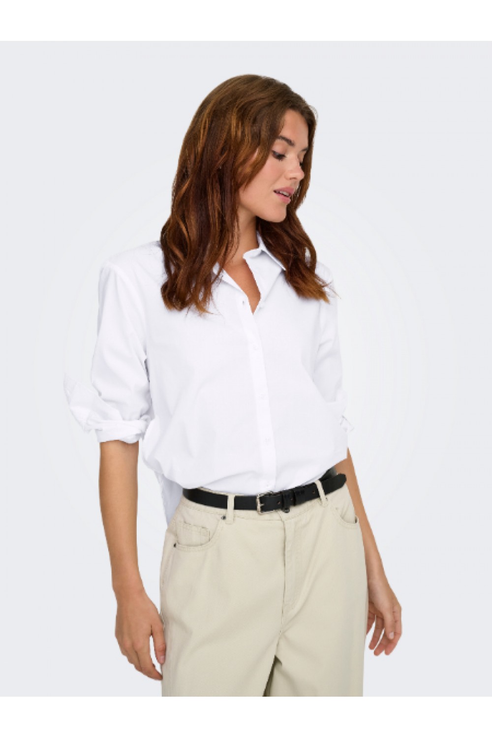 ONLY BERSA LS SLIT DETAIL SHIRT WVN CC BRIGHT WHITE 15364453