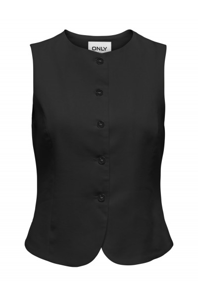 ONLY GOA S/L LINEN BL WAISTCOAT CC TLR BLACK 15363724
