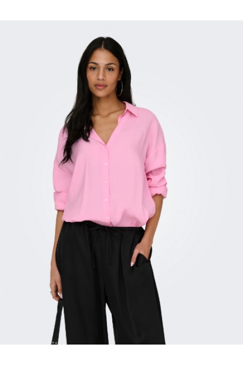 ONLY ZAZIMA L/S LOOSE SHIRT WVN NOOS PINK LADY 15272523