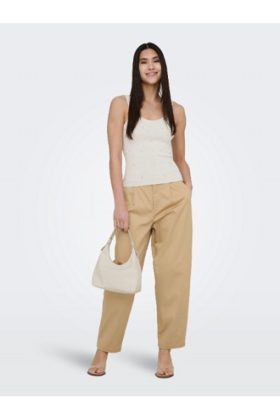 ONLY CASIL HW ANK BARREL CHINO PANT CC PNT IRISH CREAM 15368213