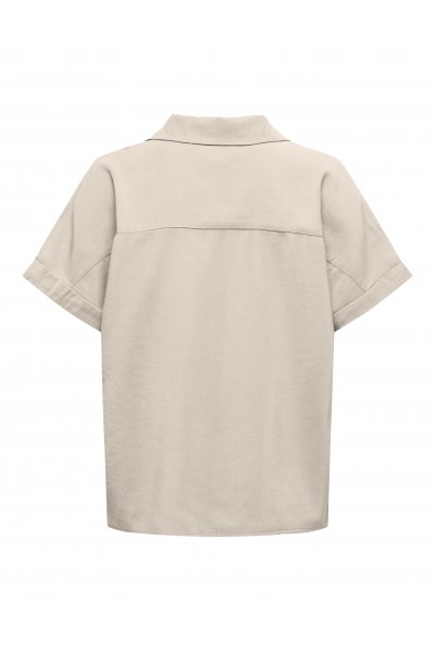 ONLY ARIS LIFE CAP SLEEVE SHIRT WVN CC PUMICE STONE 15364279