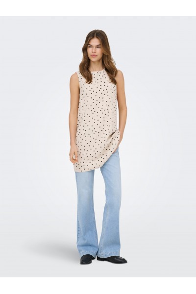 ONLY ARIS LIFE SL SHORT DRESS WVN CC POUMICE STONE 15364156