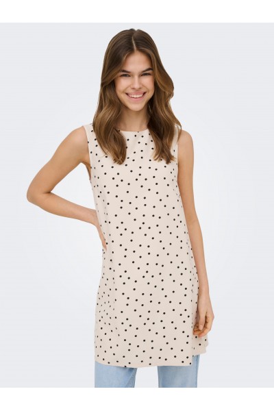 ONLY ARIS LIFE SL SHORT DRESS WVN CC POUMICE STONE 15364156