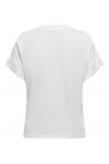ONLY OLIVIA LIFE S/S LOOSE O-NECK TOP JRS CLOUD DANCER 15346733