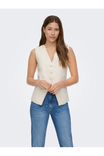 ONLY TILA LIFE S/L WAISTCOAT TLR BRIGHT WHITE 15367399