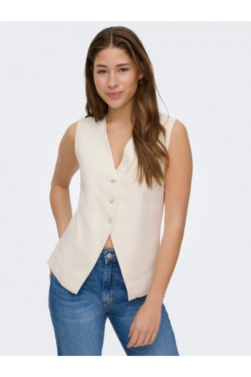 ONLY TILA LIFE S/L WAISTCOAT TLR BRIGHT WHITE 15367399