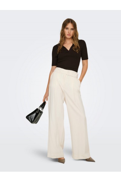 ONLY TILA LIFE HW BELT WIDE PANT TLR CLOUD DANCER 15367390