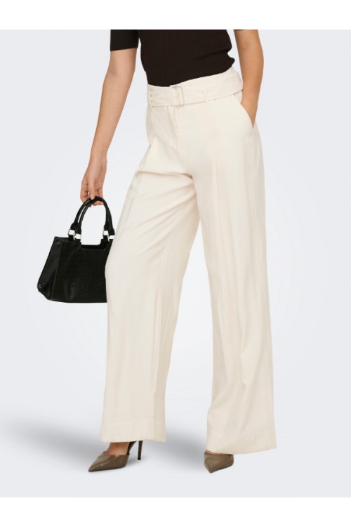 ONLY TILA LIFE HW BELT WIDE PANT TLR CLOUD DANCER 15367390
