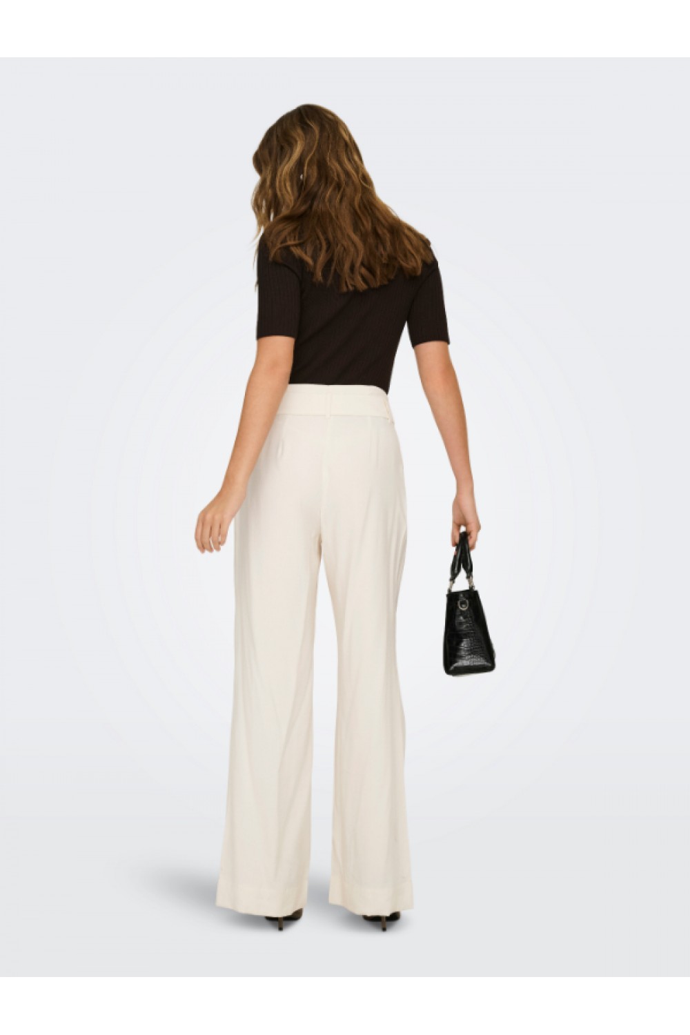 ONLY TILA LIFE HW BELT WIDE PANT TLR CLOUD DANCER 15367390
