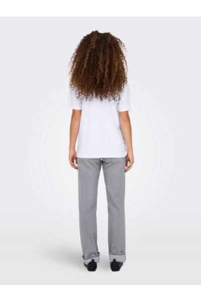 ONLY BURST S/S POPCORN TOP BOX JRS BRIGHT WHITE 15343431