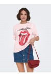 ONLY ROLLING STONES LIFE S/S TOP JRS PALE LILAC 15370160