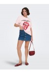 ONLY ROLLING STONES LIFE S/S TOP JRS PALE LILAC 15370160