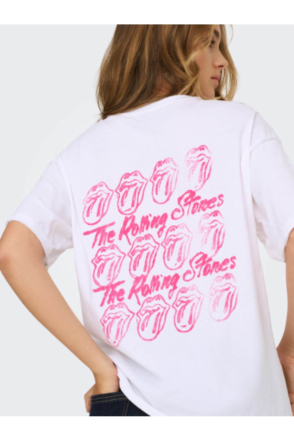 ONLY ROLLING STONES LIFE S/S TOP JRS BRIGHT WHITE 15370160